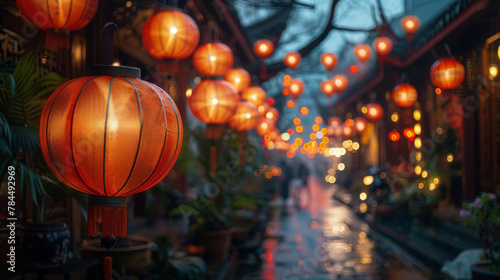 Vibrant Red Lanterns Fill the Streets