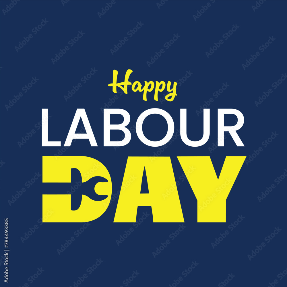 Labour day post with dark blue background Labour day post with dark blue background