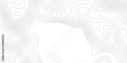 Topographic map background geographic line map with seamless ornament design. The black on white contours vector topography stylized height of the lines map.