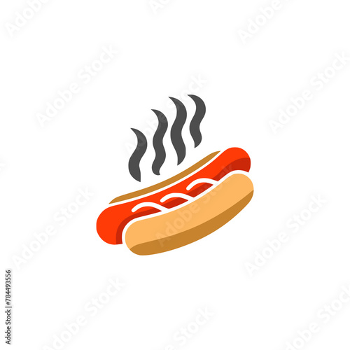 hotdog food snack delicious vector illustration template design