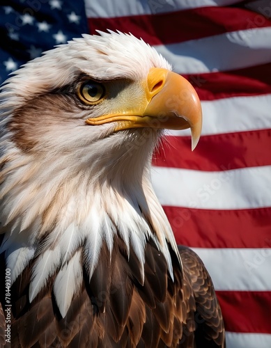 Bald Eagle Flag: Majestic Patriotism in Wallpaper Form