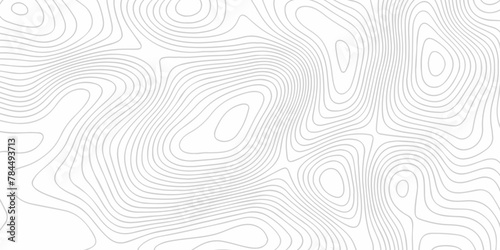 Topographic map background geographic line map with seamless ornament design. The black on white contours vector topography stylized height of the lines map.
