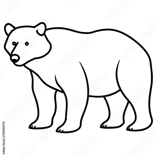 polar bear vector illustration mascot,bear silhouette,vector,icon,svg,characters,Holiday t shirt,black bear drawn trendy logo Vector illustration,bear on a white background,eps,png,line art © SK kobita