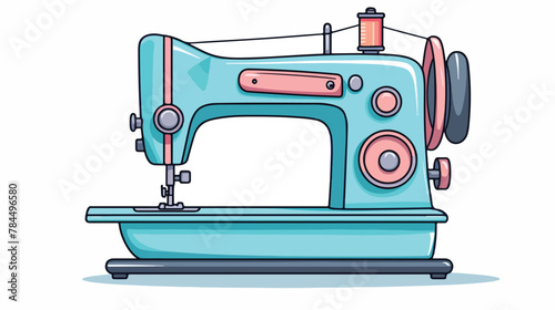 Sewing machine icon. Cartoon illustration of sewing