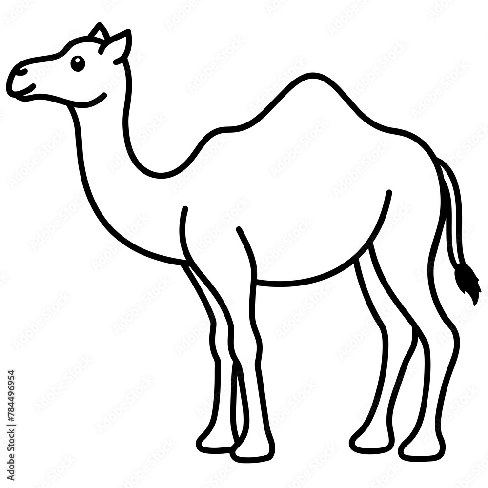 Fototapeta premium camel cartoon vector illustration mascot,camel cartoon silhouette,vector,icon,svg,characters,Holiday t shirt,black camel cartoon drawn trendy logo Vector illustration,camel cartoon on a white backgrou