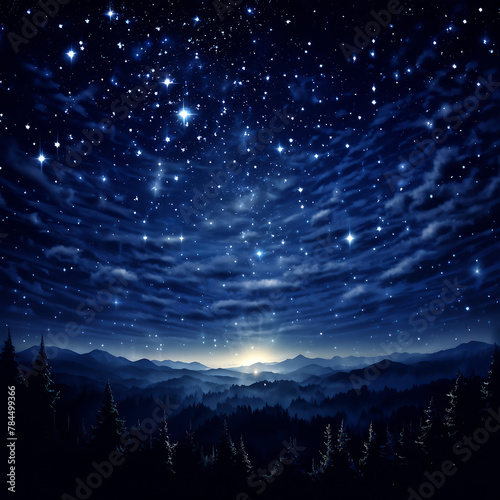 starry night sky Generative Ai © DONGHYUN