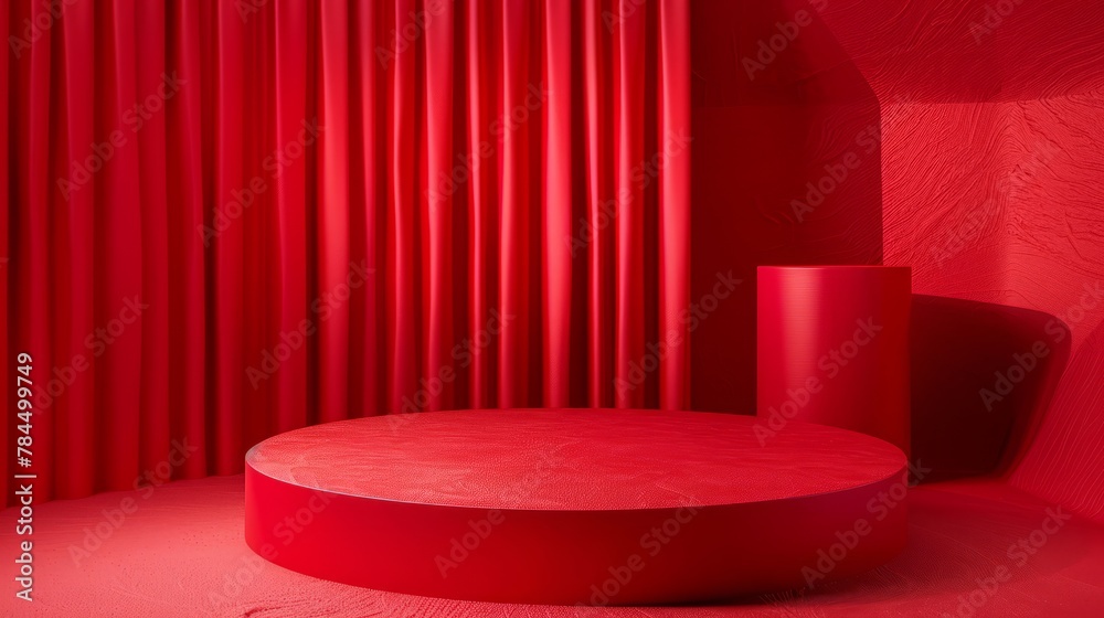 modern podium product, red modern podium product, red