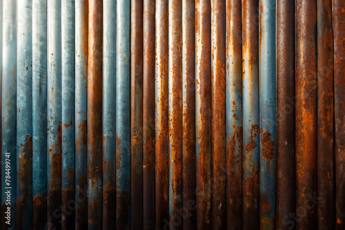 corrugated rusty metal background