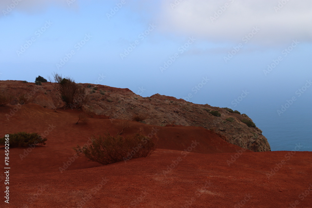 Landscape at the Mirador de Abrante on the canary island La Gomera