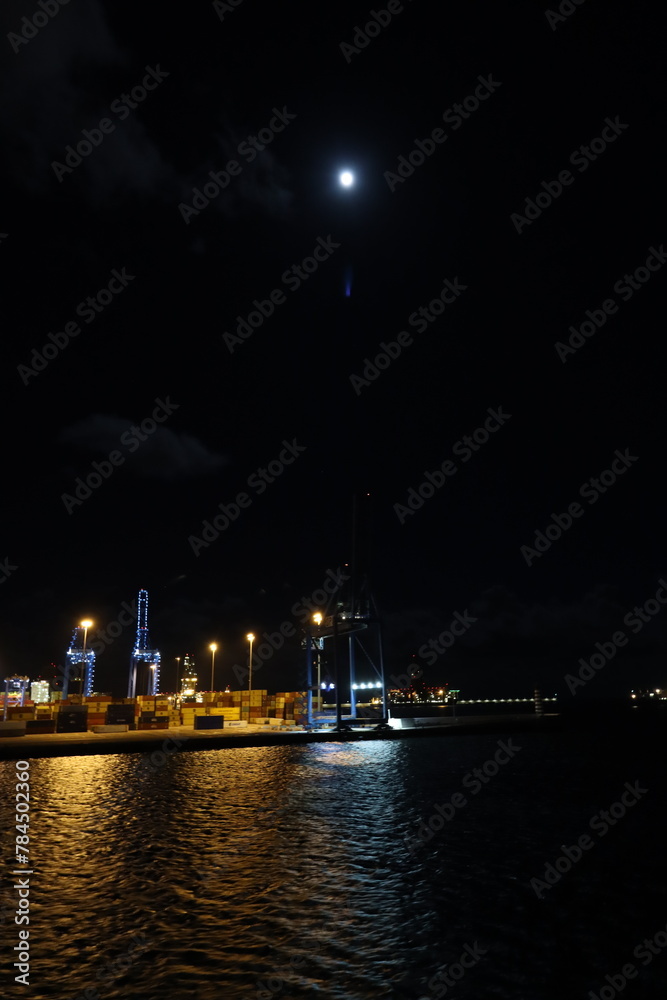 Port of Las Palmas de Gran Canaria by night