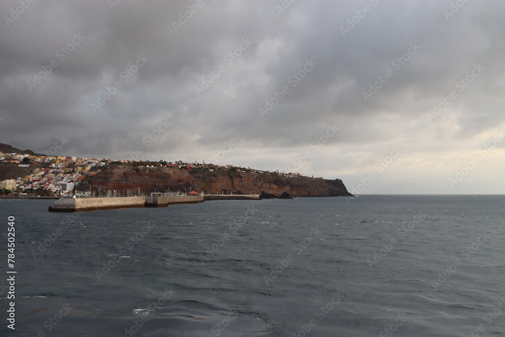 Approaching the port of San Sebastian on La Gomera Approaching the port of San Sebastian on La Gomera
