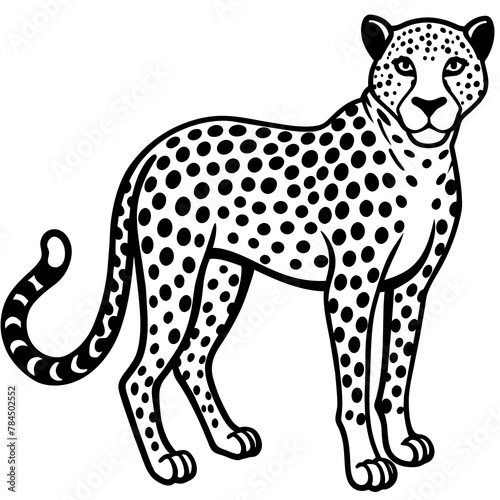 cheetah cartoon vector illustration mascot cheetah apple silhouette vector icon svg characters Holiday t shirt black cheetah cartoon drawn trendy logo Vector illustration cheetah cartoon on a white ba