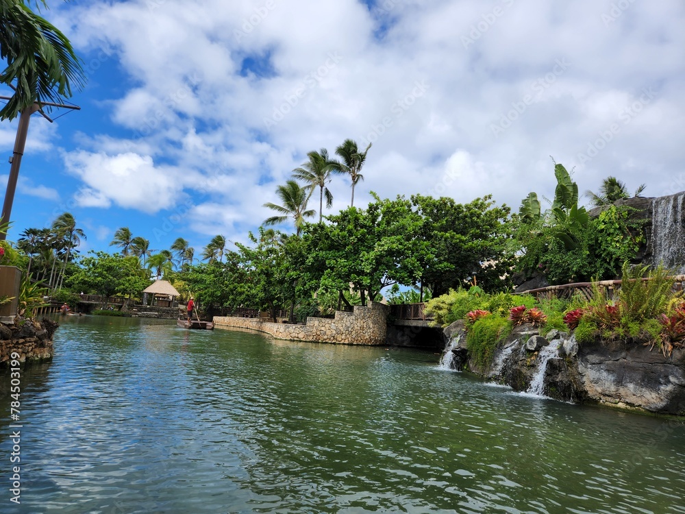 View of Hawaiian village