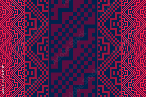 Traditional ethnic,geometric ethnic fabric pattern for textiles,rugs,wallpaper,clothing,sarong,batik,wrap,embroidery,print,background,vector illustration,blue, white,navy blue, sweet, ikat, black and 