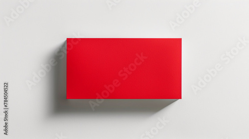 Free Download red blank business card mockup on white background - GFXLoad