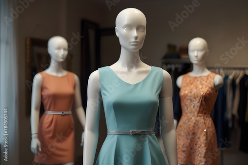 Boutique shopping clothes mannequin store
