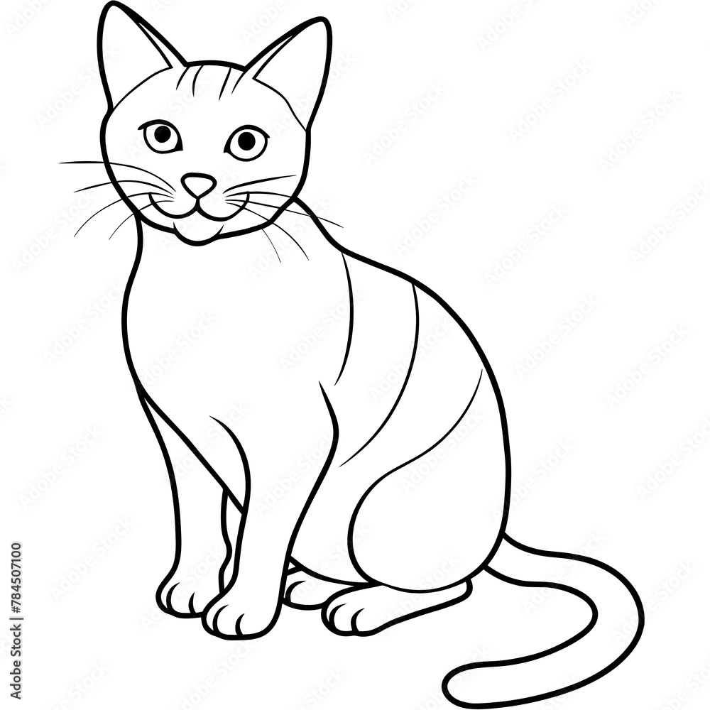 Obraz premium cat vector illustration mascot,cat silhouette,vector,icon,svg,characters,Holiday t shirt,black cat cartoon drawn trendy logo Vector illustration,donkey cat on a white background,eps,png,line art