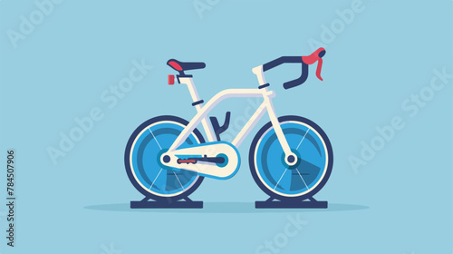 Fototapeta Naklejka Na Ścianę i Meble -  Spinning bike icon for fitness vector simple design