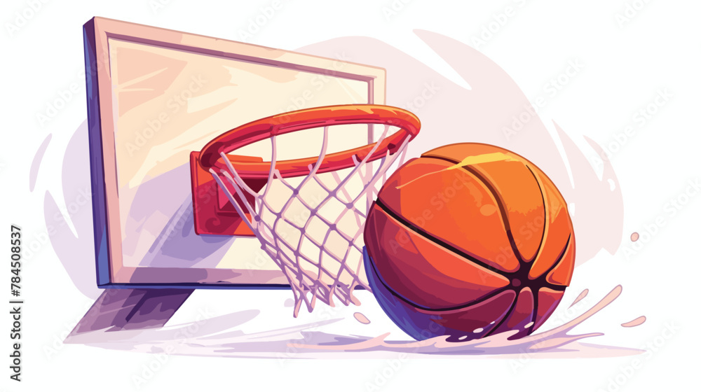 Sports articles. mesh or basketball basket. vector