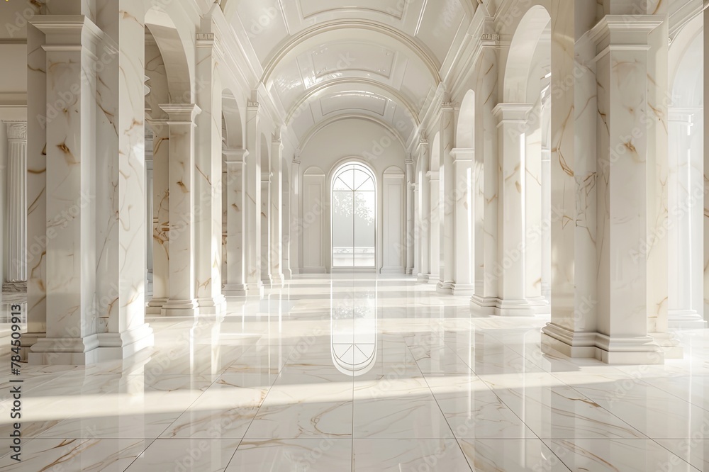 Visuals showcasing the timeless beauty of white marble, with its clean and polished appearance that adds a touch of refinement to architectural and design applications