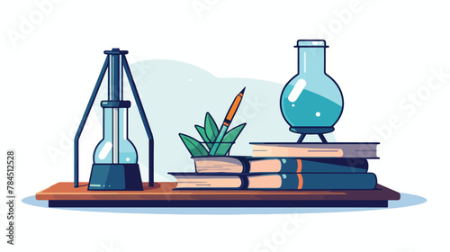 Study icon design vector 2d flat cartoon vactor illustration