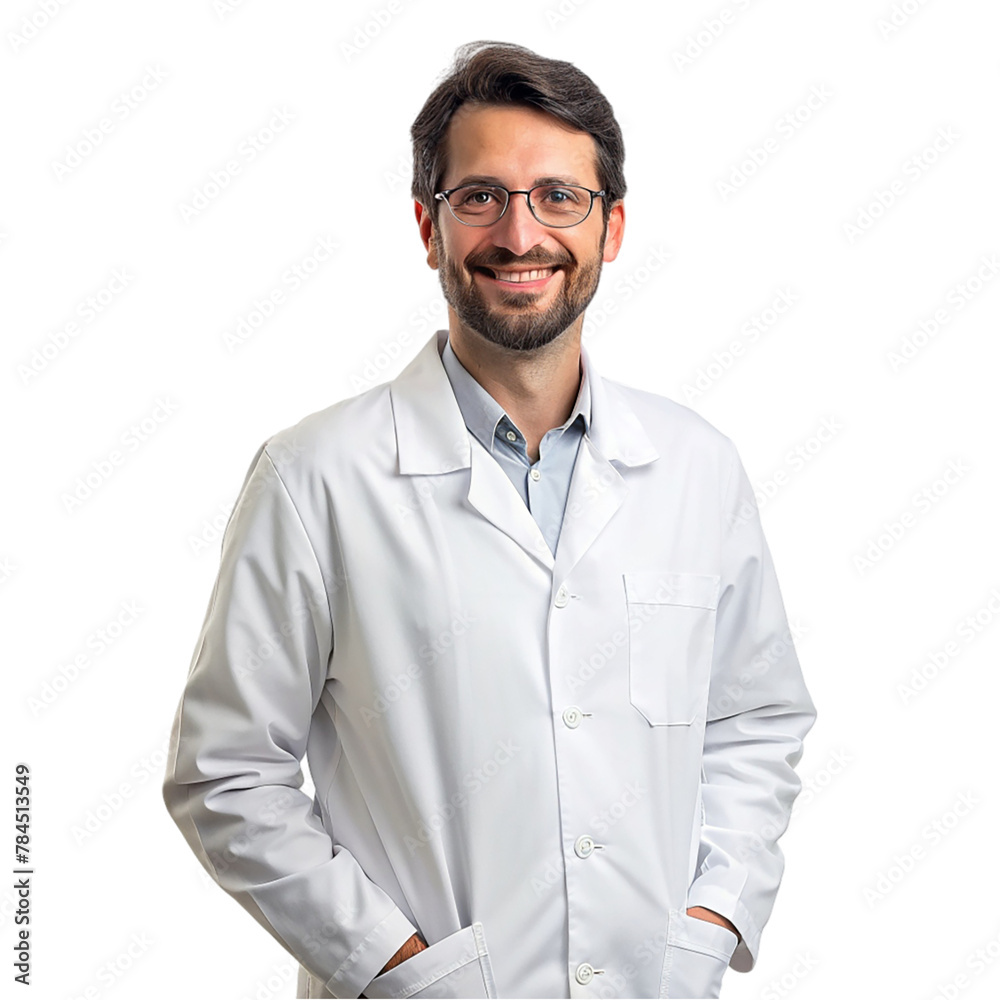 Portrait of a man doctor isolated on transparent background Portrait of a man doctor isolated on transparent background