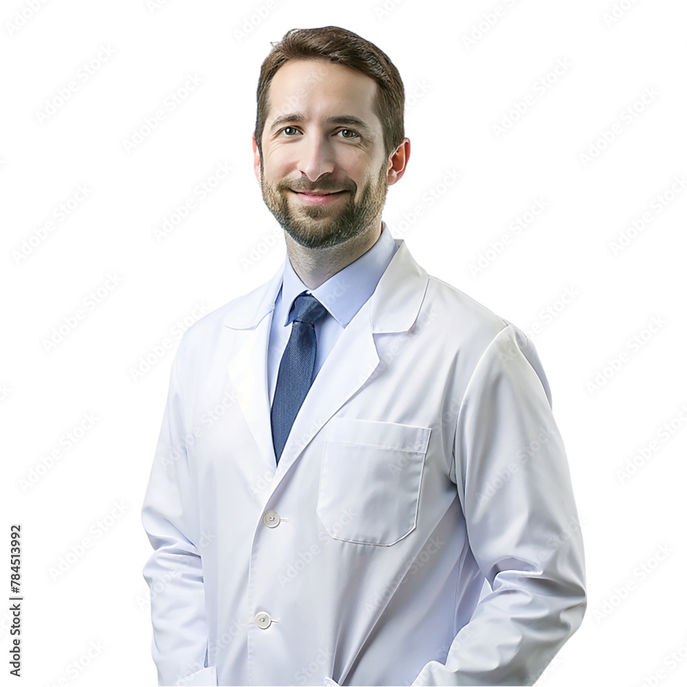 Portrait of a man doctor isolated on transparent background Portrait of a man doctor isolated on transparent background