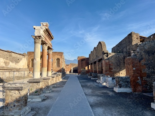 Ruins of Pompeii without people. Pompeii, Campania, Italy