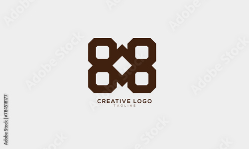 808 88 Abstract initial monogram letter alphabet logo design