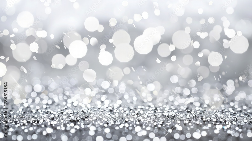 Against a backdrop of gleaming silver, bokeh lights twinkle and shimmer, creating an ethereal and enchanting atmosphere. Against a backdrop of gleaming silver, bokeh lights twinkle and shimmer, creating an ethereal and enchanting atmosphere.