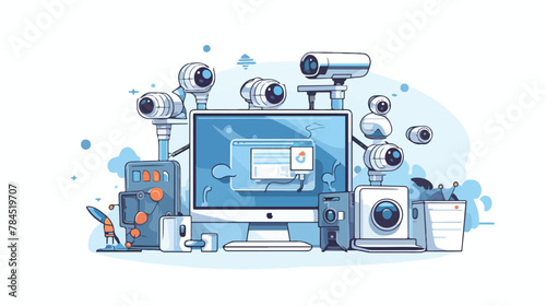 Technology design. security system icon. Isolated i photo