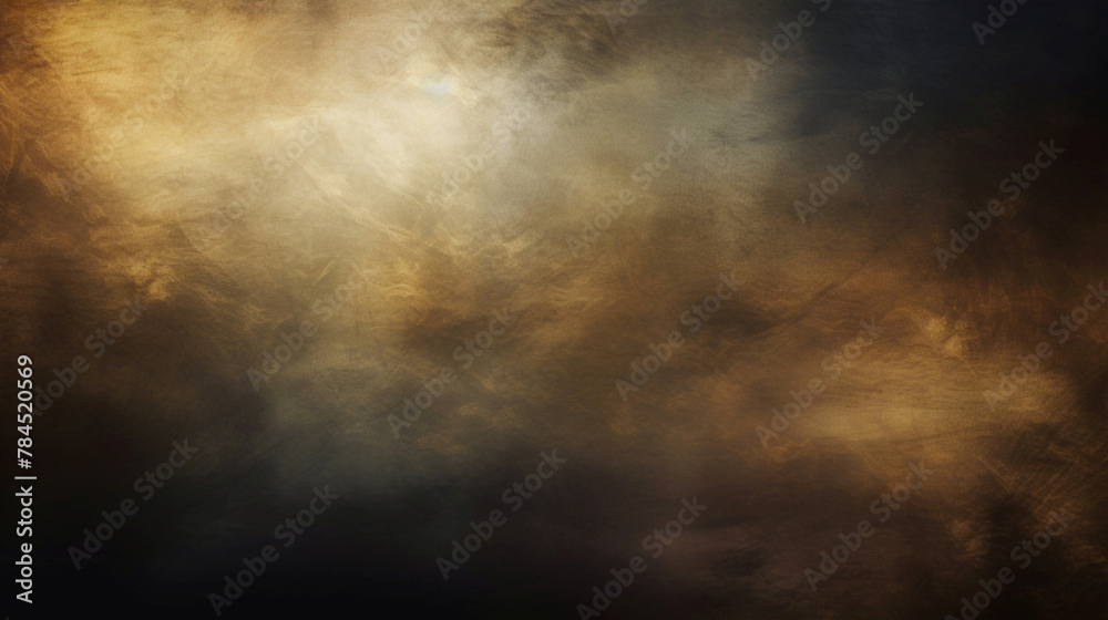 abstract smoke background with dim yellow, gold, sepia and dark colors on the black. grunge texture for background, banner.