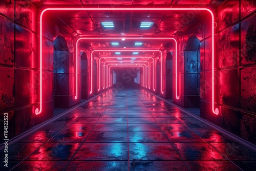 Cyberpunk themed escape rooms, puzzle solving in a futuristic city, immersive adventures