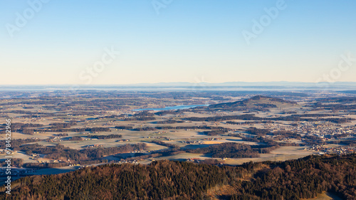 Landscape view of the Salzburger Land, seen from the Gaisberg mountain in Salzburg