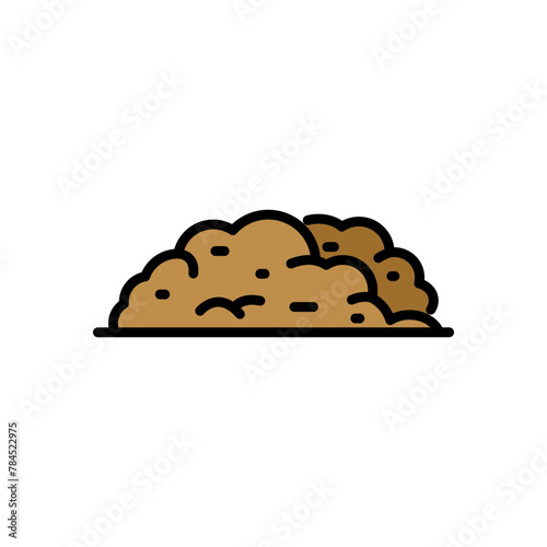 soil cartoon icon, isolated background
