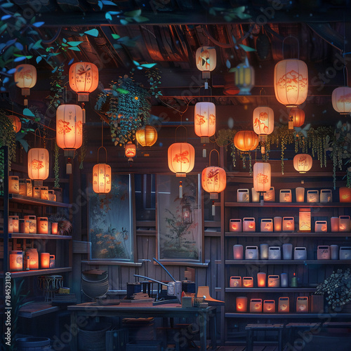 A workshop where lanterns are crafted to capture dreams photo