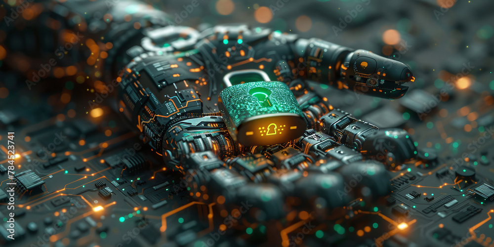 Robots Guaranteeing Secure Connections through Interconnected Padlock Systems