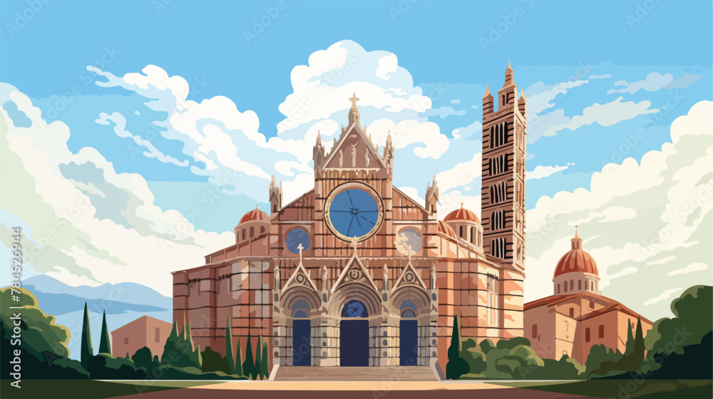 The Cathedral of the medieval city of Siena in Tusc