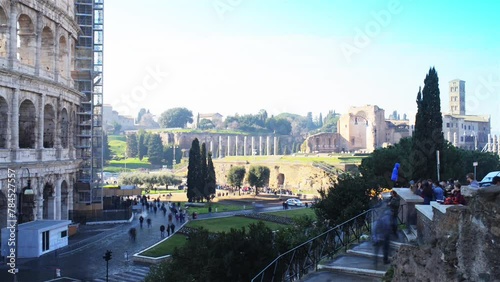 Colosseum or Flavian Amphitheatre in Rome, Italy photo