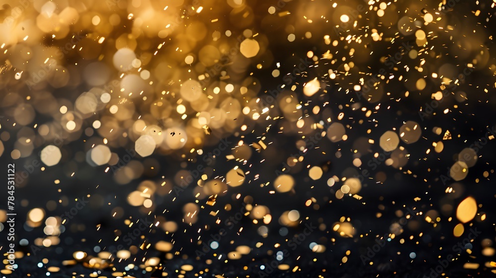 Obraz premium Golden Sparkling Bokeh Background