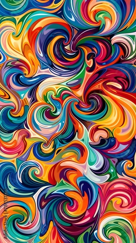 Wallpaper Mural Vibrant Abstract Swirls Painting Torontodigital.ca