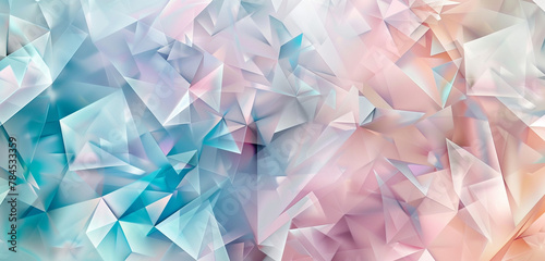 **: Pastel triangles arranged in an intricate dance, forming a stylish and calming abstract design for a modern wallpaper.