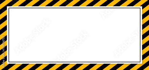 Warning frame images with strips. Vector illustration.