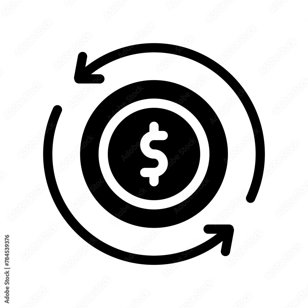 cash flow glyph icon cash flow glyph icon