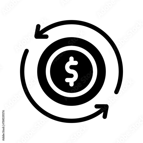cash flow glyph icon photo