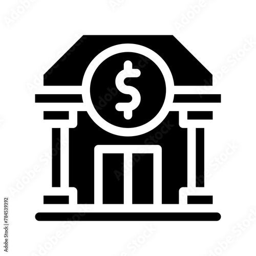 bank glyph icon