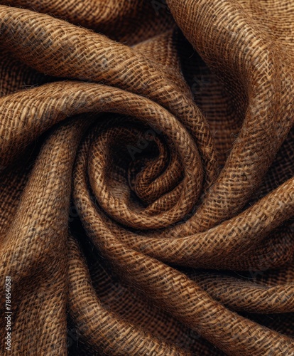 Close up shot of brown fabric