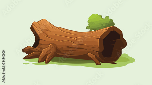 Tree trunk icon vector illustration logo design 2d