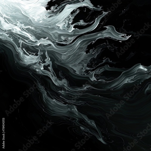 Black marble ink texture acrylic waves texture background for wallpaper or skin wall tile luxurious © Andrei