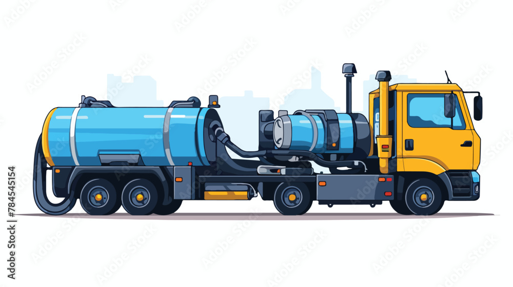 Two 2d flat cartoon vactor illustration isolated background